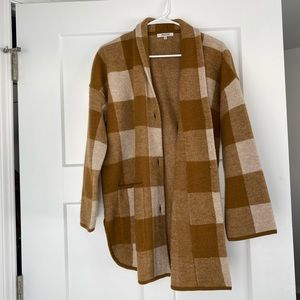 MADEWELL BUFFALO CHECK SWEATER COAT
